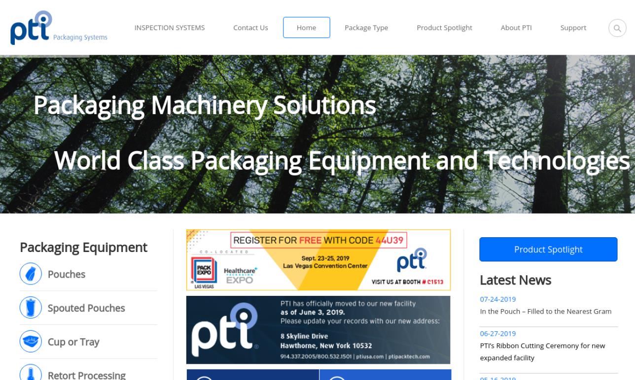 PTI | Packaging Machinery Companies